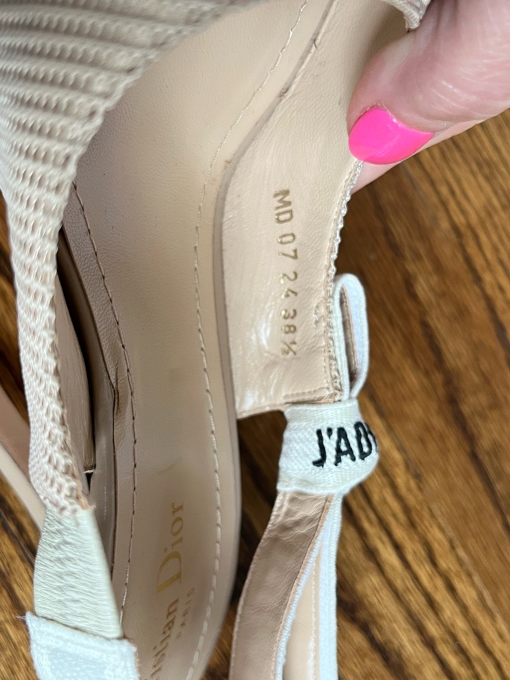 Dior Pink Blush J'Adior Slingback Pointed Toe Pump - 8.5 - Picture 13 of 14